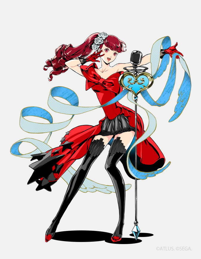 1girl, black_boots, blue_ribbon, boots, bow, contrapposto, curly_hair, dress