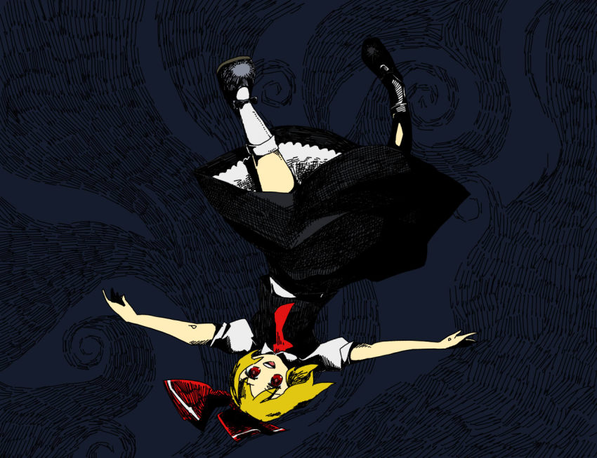 1girl, aosaki, bad_id, bad_pixiv_id, blonde_hair, embodiment_of_scarlet_devil, female_focus, full_body