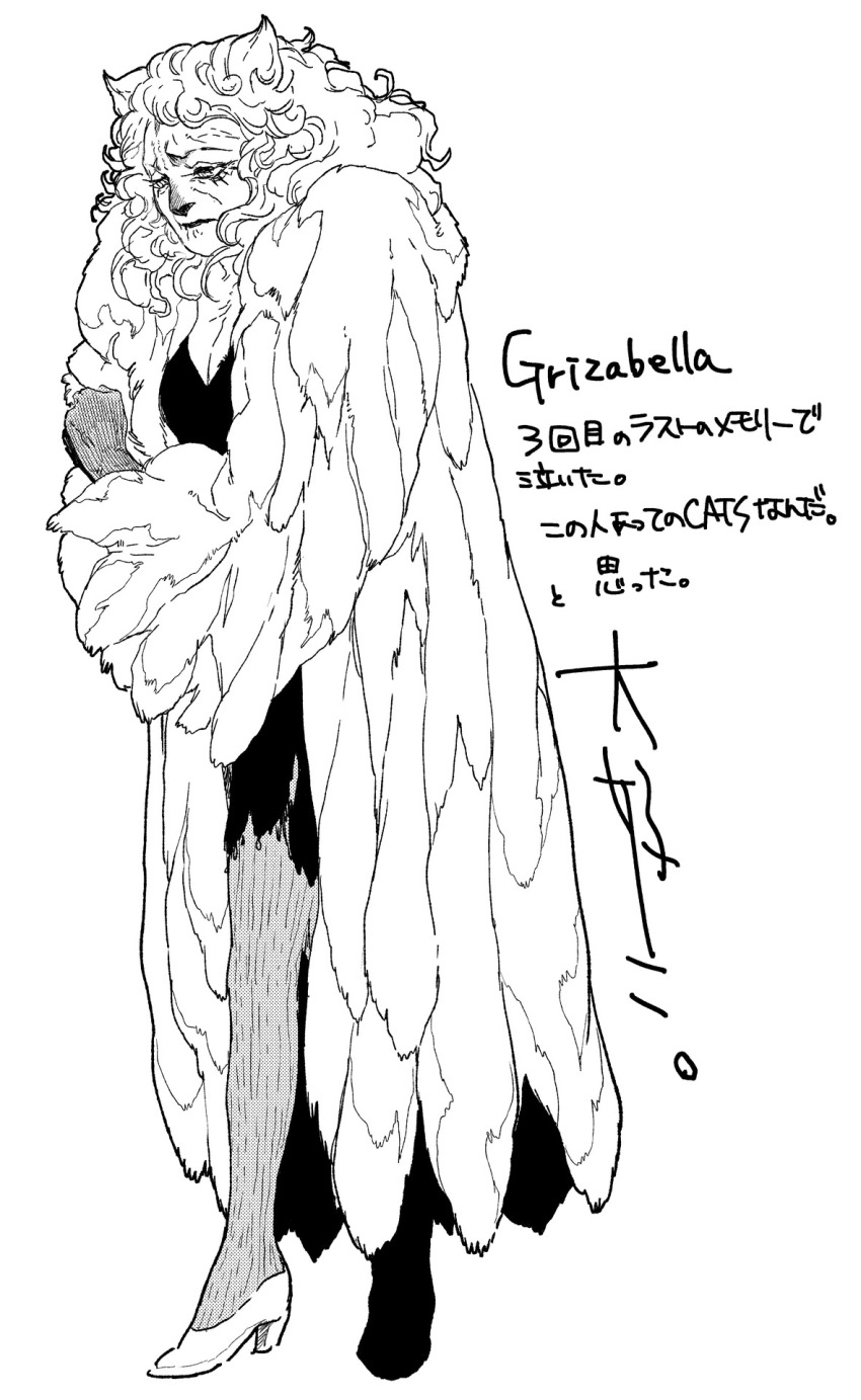 1girl, animal_ears, bakushi_(smys2017), body_fur, cat_ears, cat_girl, cat_tail, cats_(musical)