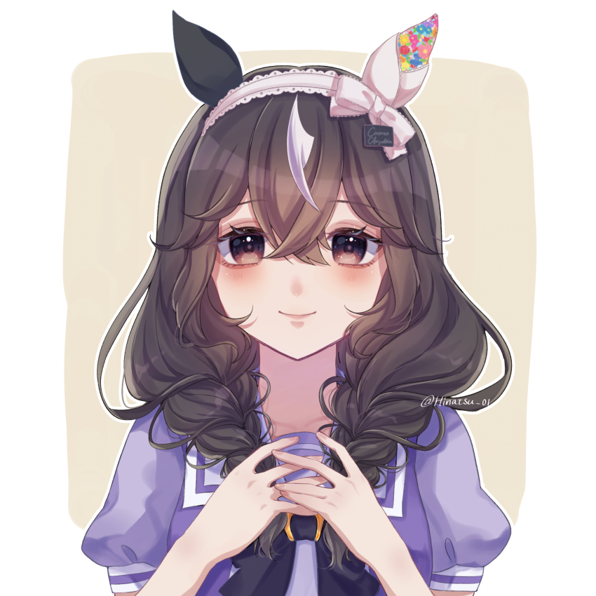 1girl, absurdres, ahoge, animal_ears, blush, braid, breasts, brown_eyes