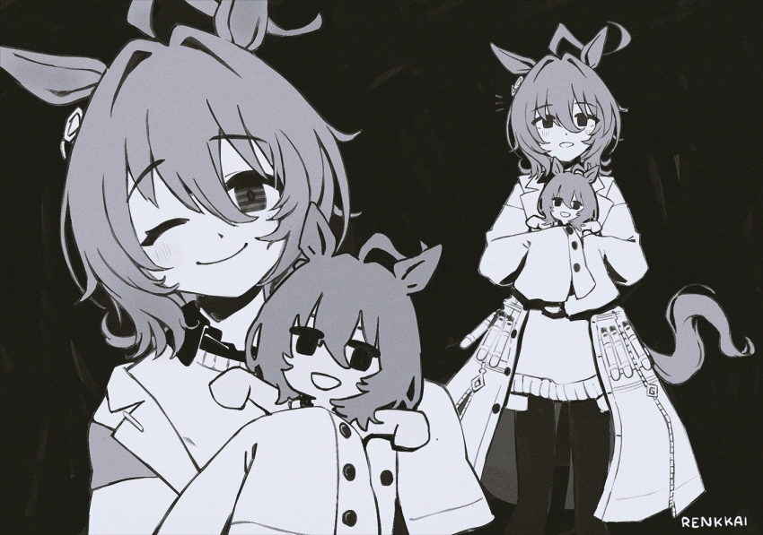 1girl, agnes_tachyon_(tach-nology)_(umamusume), agnes_tachyon_(umamusume), ahoge, animal_ears, artist_name, commentary, english_commentary