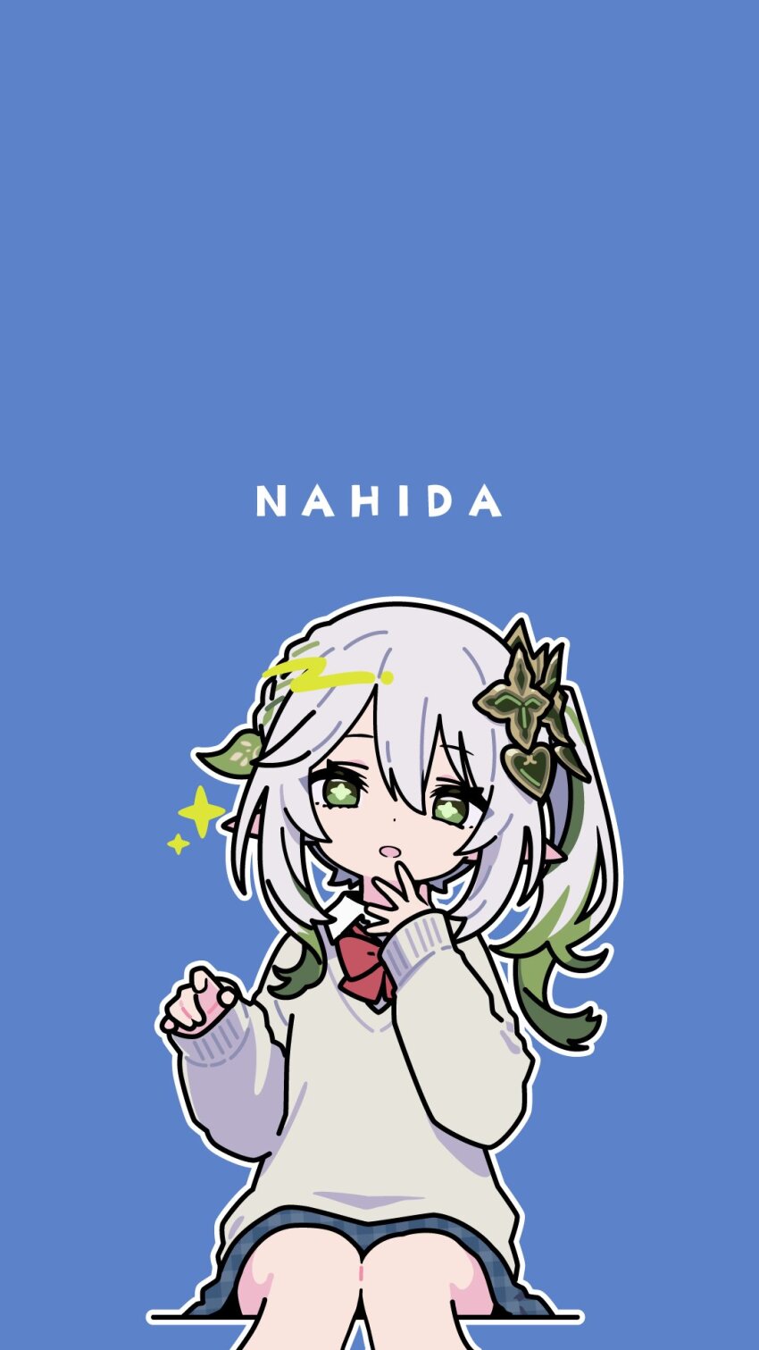 1girl, :o, alternate_costume, ameniwa, blue_background, bow, bowtie, character_name