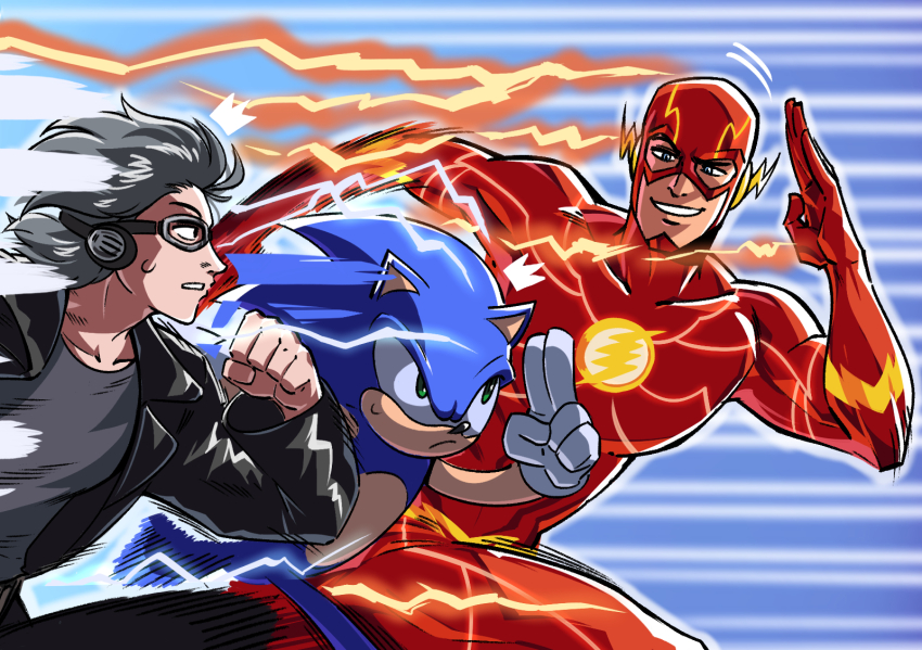 2boys, :d, belt, black_belt, black_eyes, black_jacket, black_pants, clenched_hand