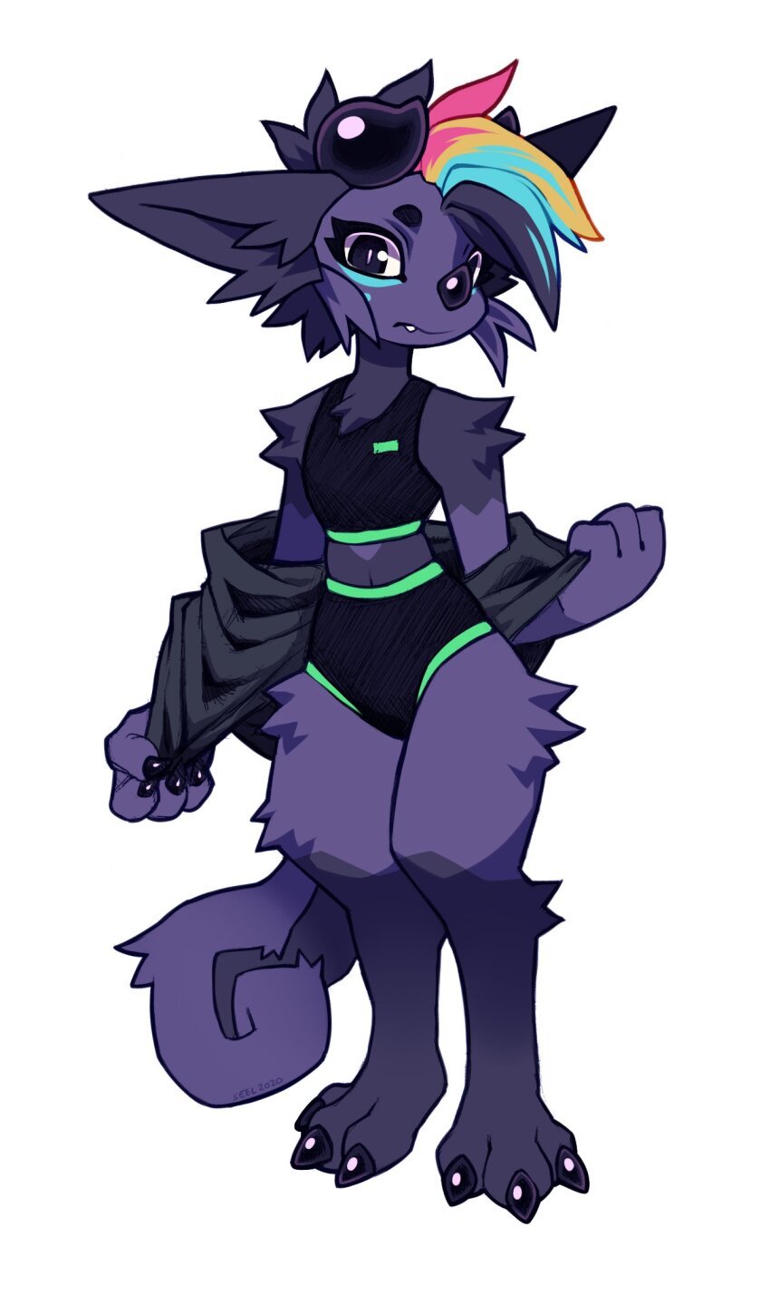 1girl, androgynous, animal_ear_fluff, animal_ears, animal_feet, animal_hands, black_eyes, claws