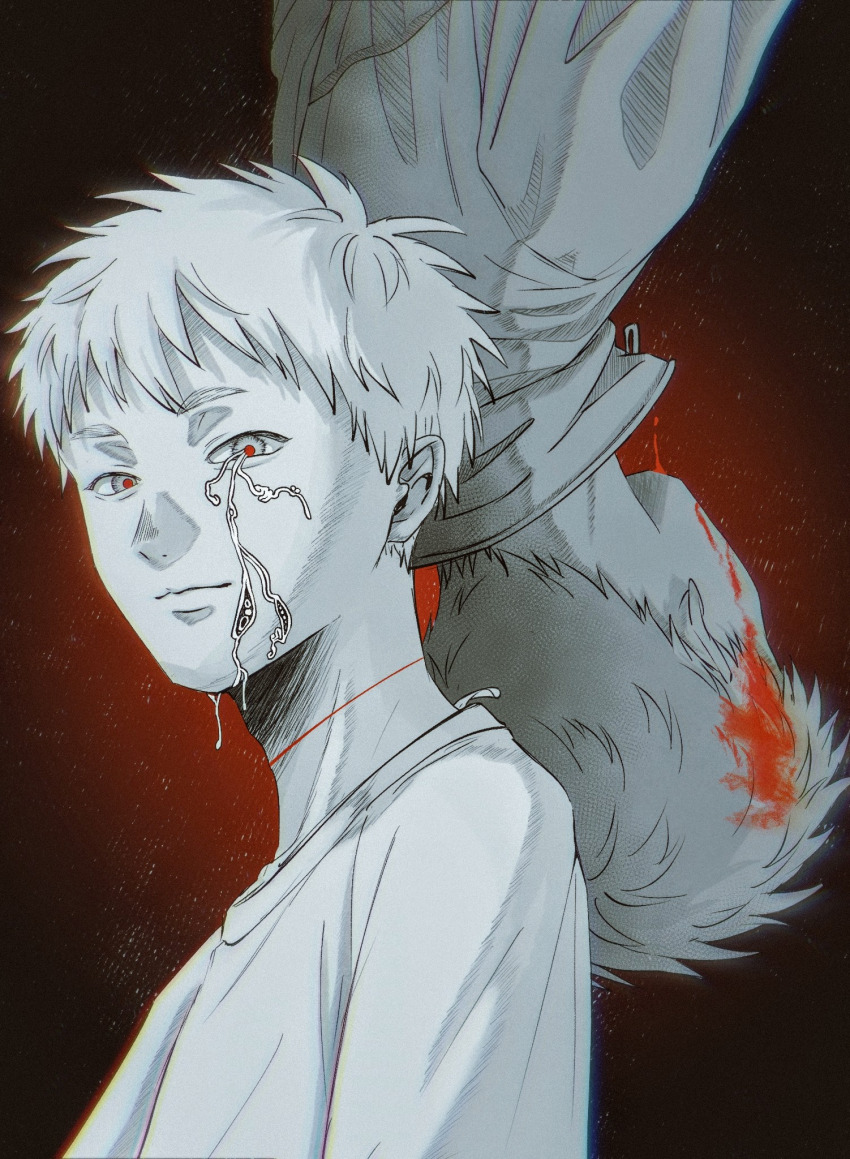 1boy, back, body_horror, clone, commentary_request, highres, hikaru_ga_shinda_natsu, indou_hikaru