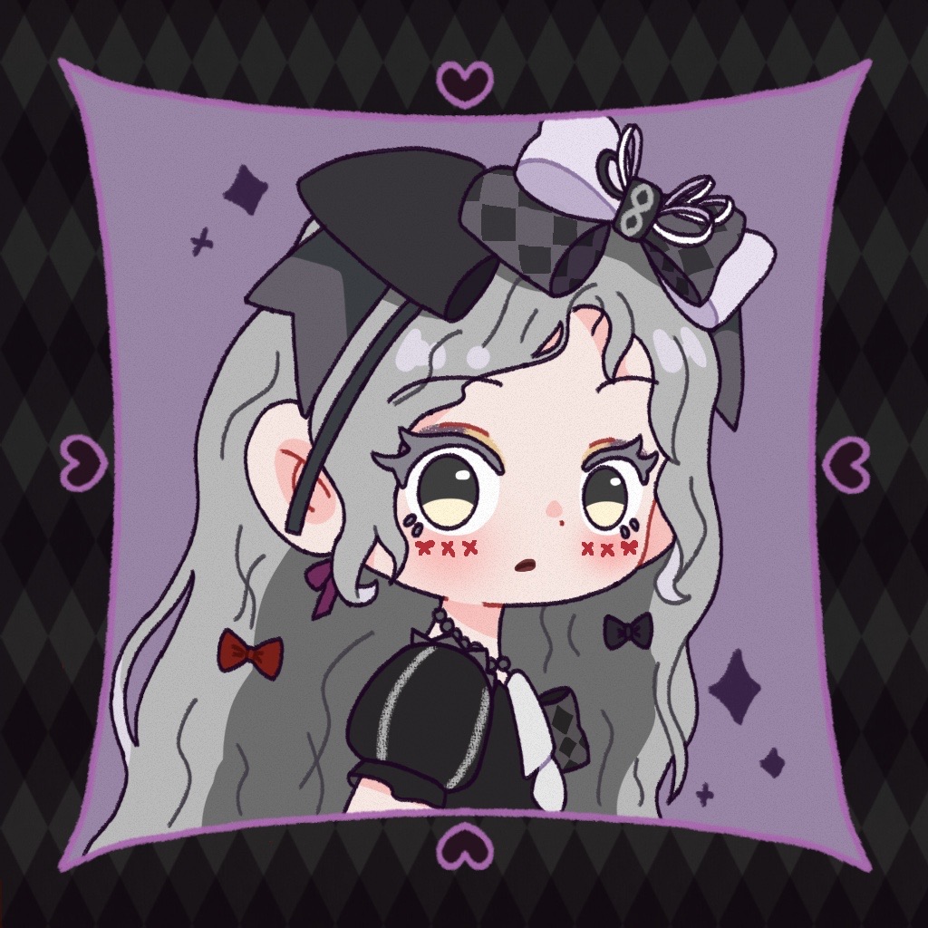 1girl, argyle_border, argyle_bow, argyle_bowtie, argyle_clothes, black_border, black_bow, black_bowtie