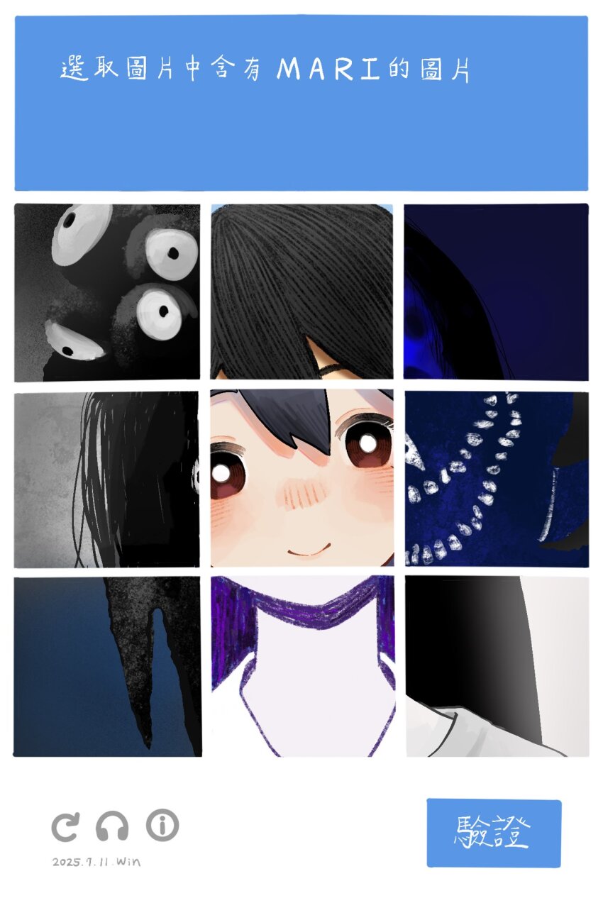 1girl, alternate_eye_color, black_hair, bright_pupils, brown_eyes, captcha, closed_mouth, dated