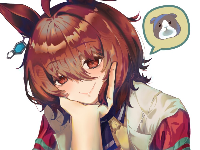 1girl, 1other, absurdres, agnes_tachyon_(tach-nology)_(umamusume), agnes_tachyon_(umamusume), ahoge, animal_ears, black_necktie