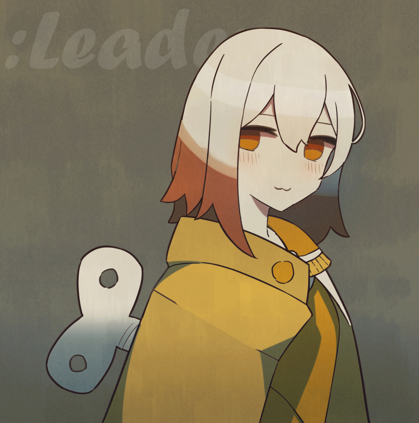 1girl, :3, absurdres, bag_(bag5843752), blush, highres, multicolored_hair, orange_eyes