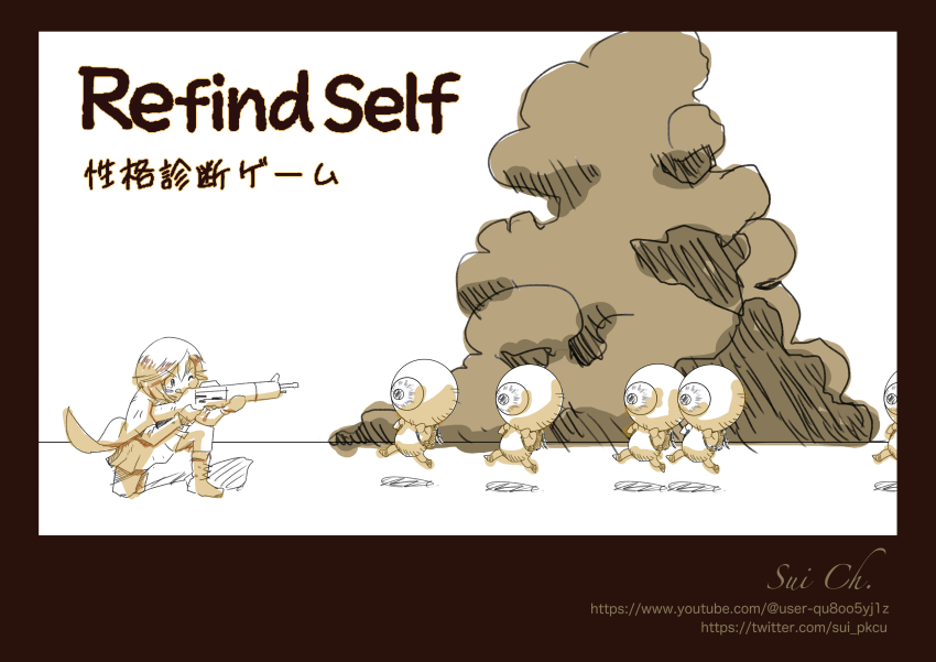 1girl, absurdres, gun, highres, holding, holding_gun, holding_weapon, kneeling