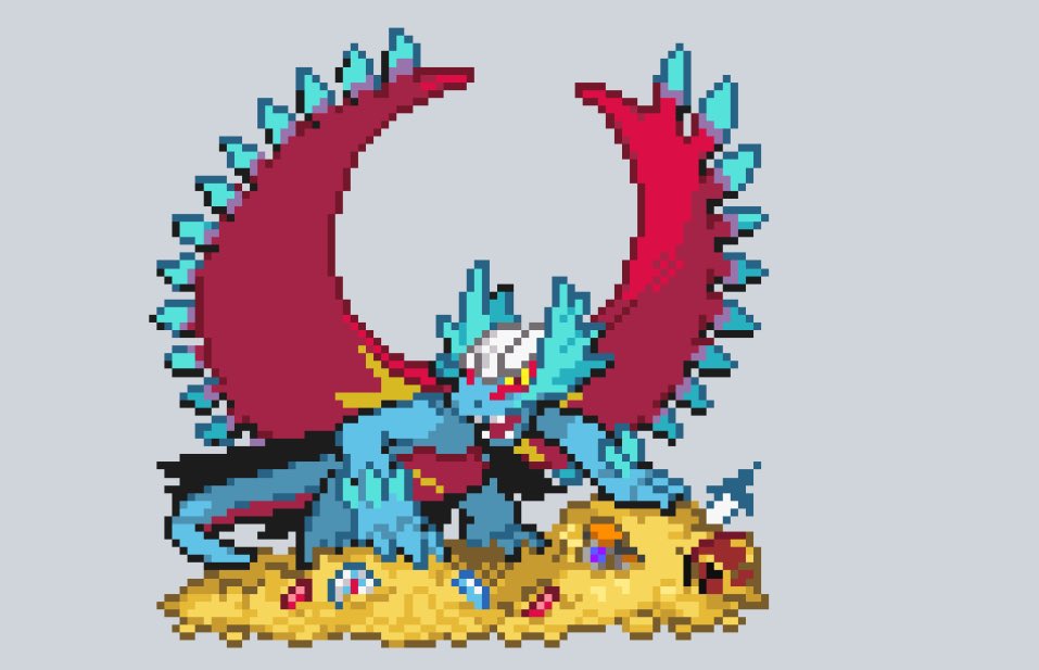 claws, dagger, dragon, fangs, feathered_wings, feathers, gem, gold