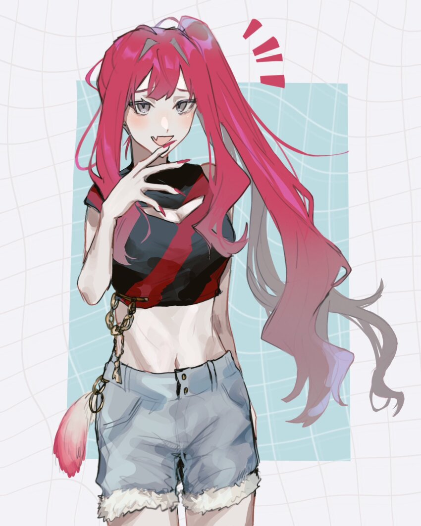 1girl, baobhan_sith_(fate), blush, breasts, cleavage, cleavage_cutout, clothing_cutout, crop_top