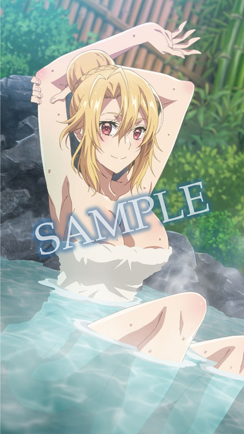 1girl, angelica_rapha_redgrave, anime_coloring, armpits, arms_up, blonde_hair, blush, braid