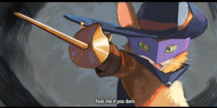 765_nanami, black_hat, cat, digimon, digimon_(creature), eye_mask, green_eyes, hat