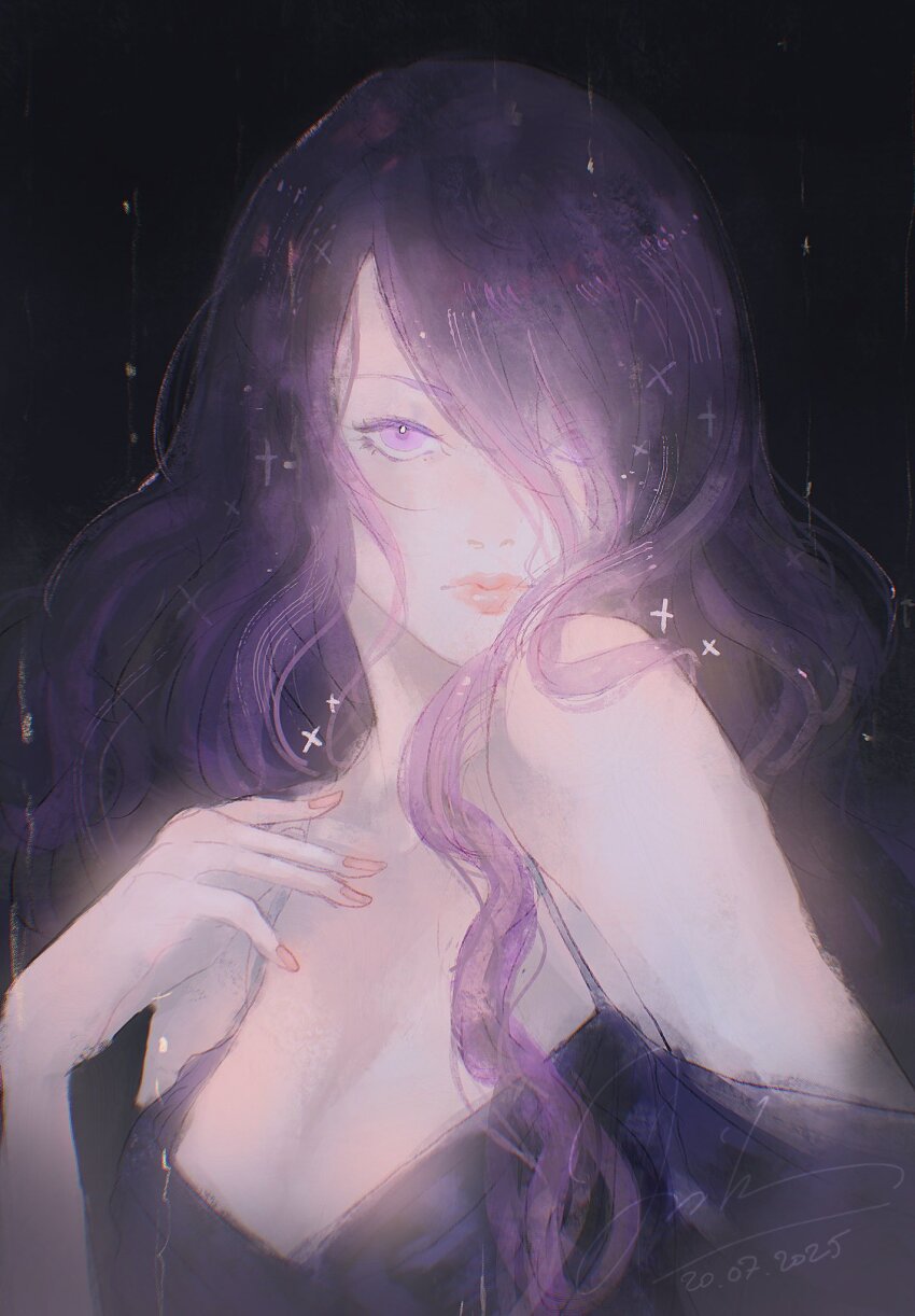 1girl, black_background, breasts, camilla_(fire_emblem), closed_mouth, commentary, dated, fire_emblem