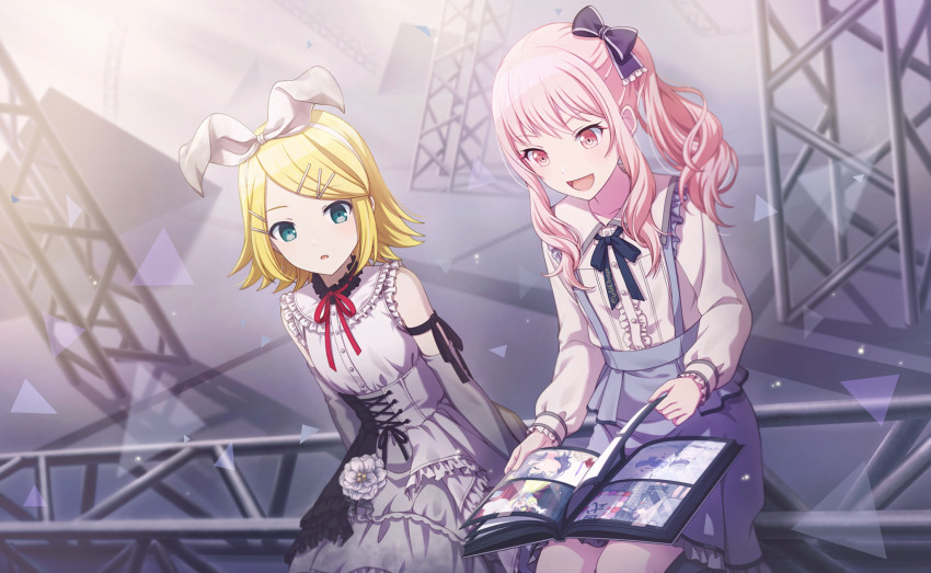 1other, 25-ji_rin, 2girls, :d, akari_no_mirage_(project_sekai), akiyama_mizuki, aqua_eyes, asahina_mafuyu