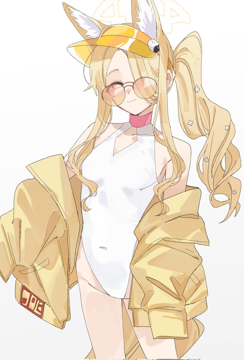 1girl, animal_ear_fluff, animal_ears, bare_shoulders, bird, blue_archive, breasts, closed_mouth