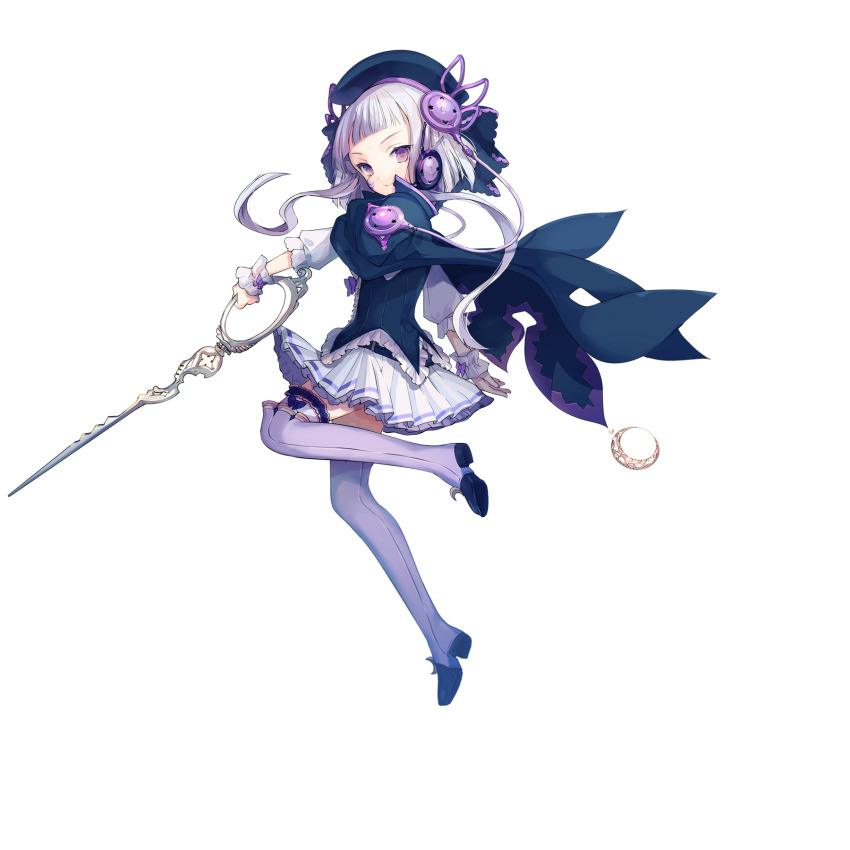 1girl, arcaea, beret, black_bow, black_cape, black_hat, black_ribbon, black_shirt