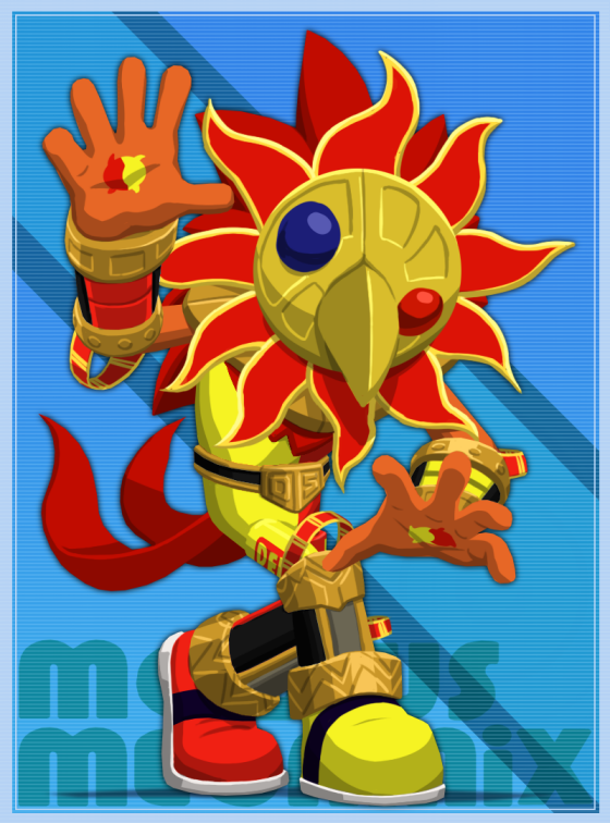 armor, beak, belt, bird, bodysuit, boots, del_sol, english_text, fighting_vipers, fighting_vipers_2, furrification, furry, gloves, hidden_face, joeadok, mask, mask_on_head, sega, simple_background, sonic_(series)