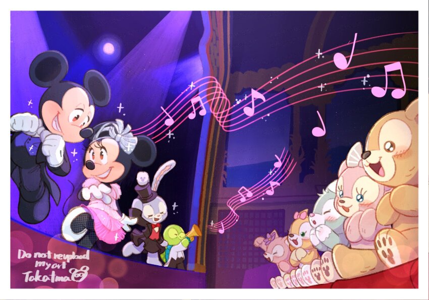 4boys, 5girls, animal_ears, bear_boy, bear_ears, bear_girl, cookieann, disney