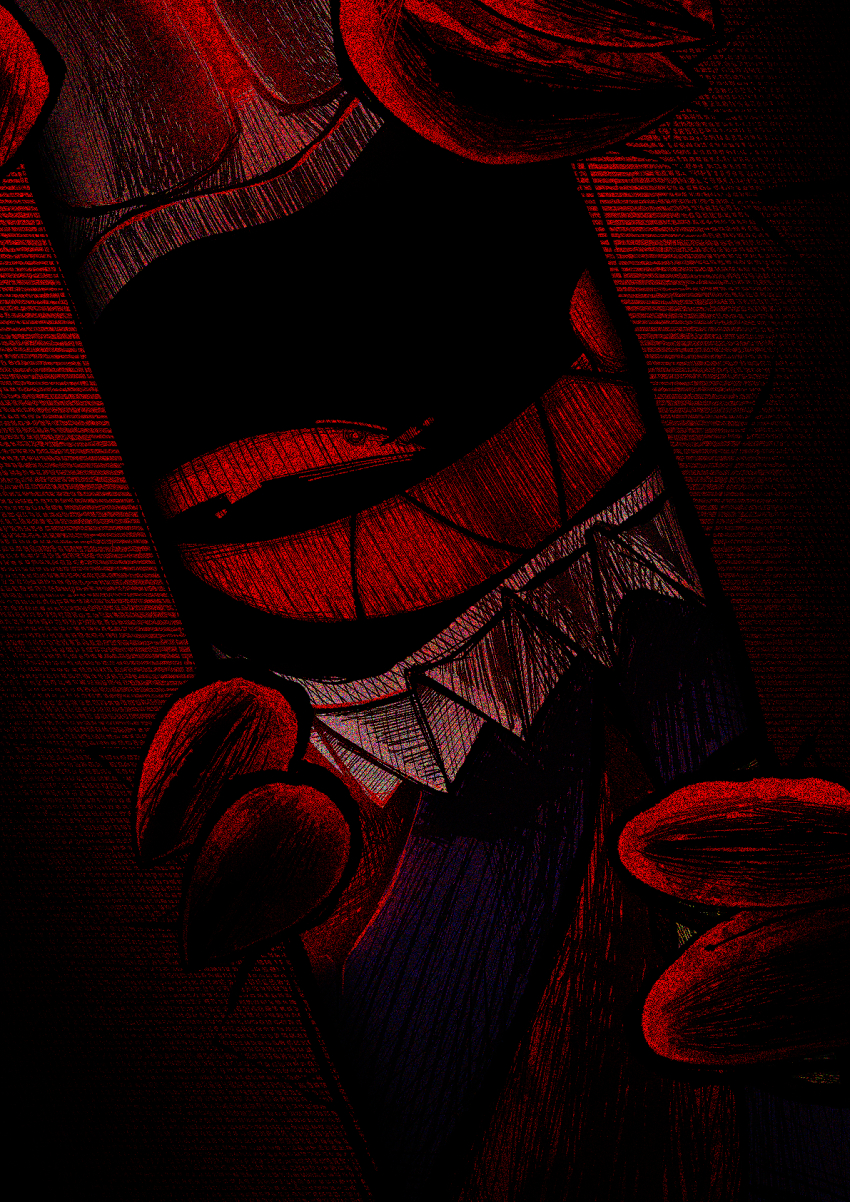 crack, cracked_wall, dutch_angle, ego_(ecolo_go), glitch, highres, looking_at_viewer, mario_&amp;_luigi:_brothership