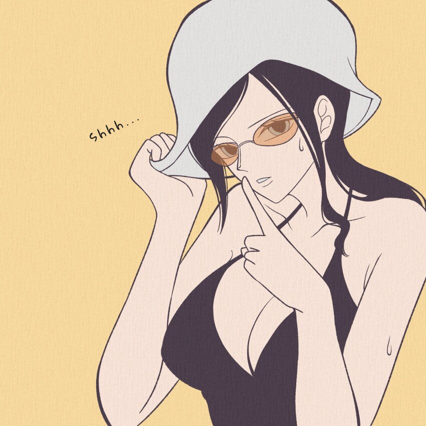 02mikan, 1girl, bare_shoulders, black_dress, black_hair, blue_eyes, breasts, cleavage