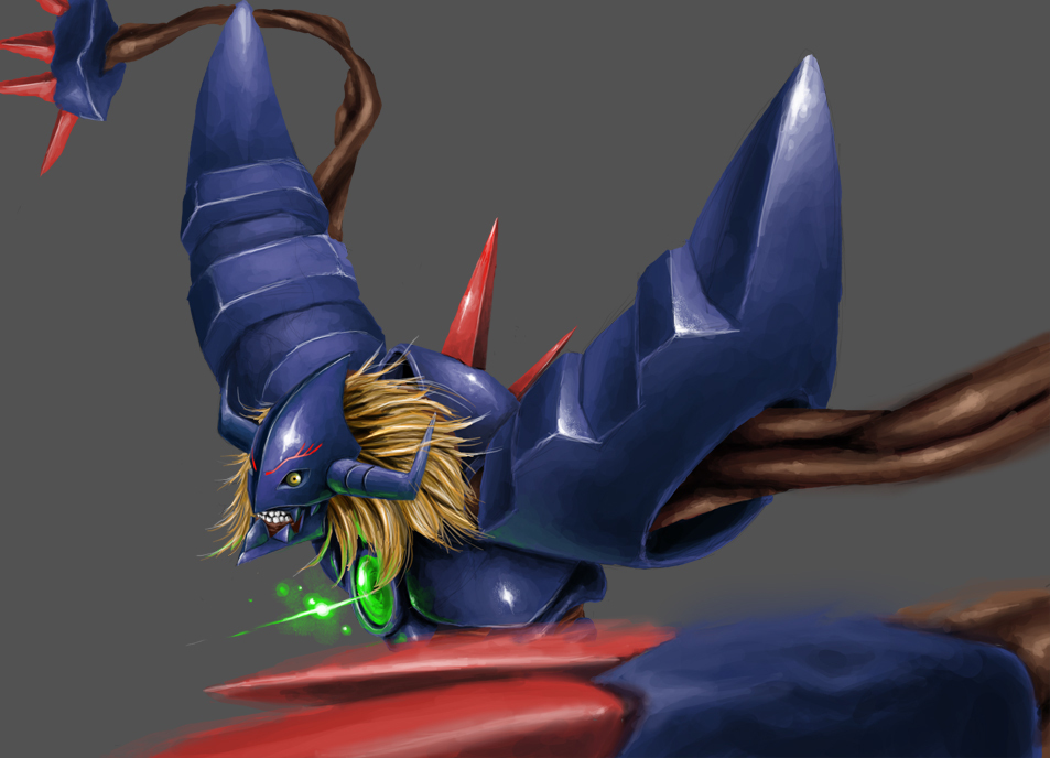 bandai, blonde_hair, claws, demon, diablomon, digimon, digimon_(creature), digimon_adventure