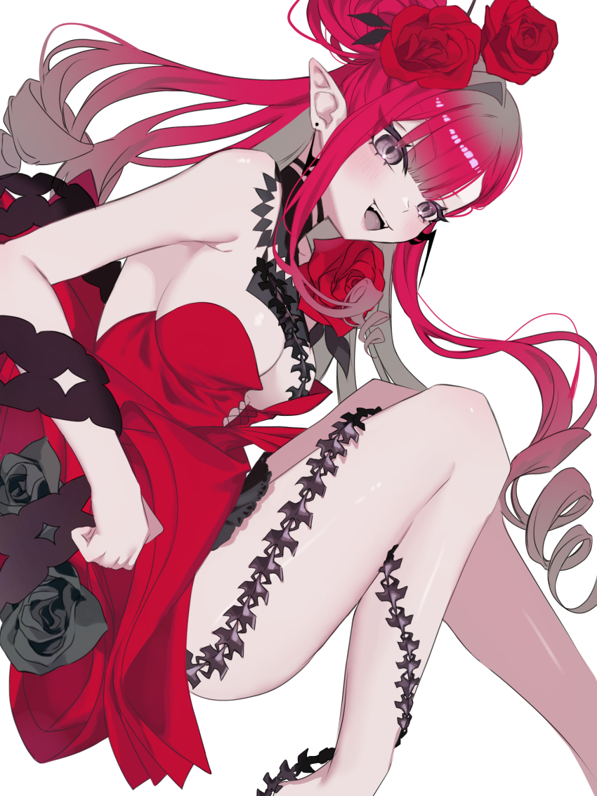 1girl, 590kogure590, baobhan_sith_(fate), baobhan_sith_(celebratory_attire)_(fate), bare_shoulders, blush, breasts, detached_sleeves