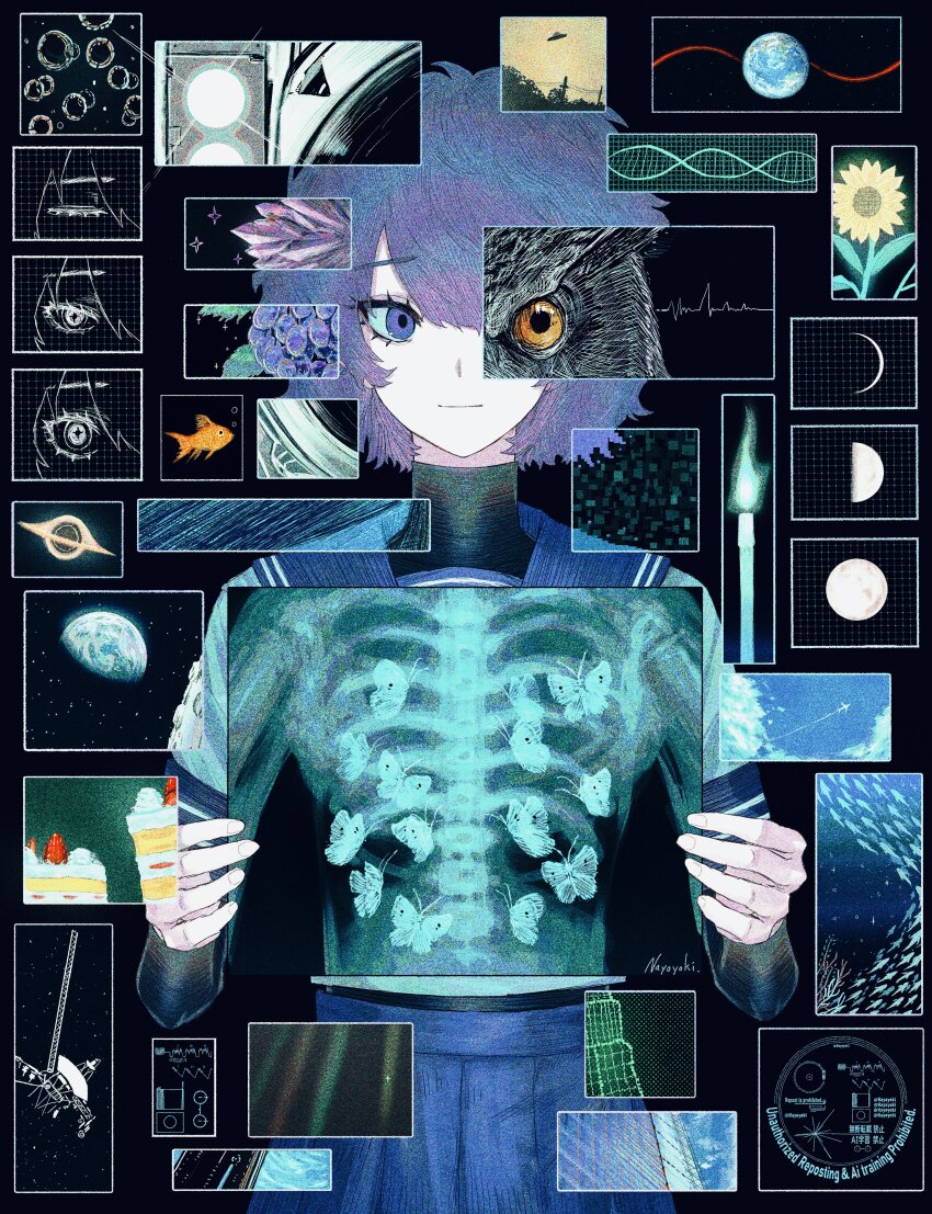 1girl, absurdres, aircraft, airplane, artist_name, bird, black_background, black_bodysuit