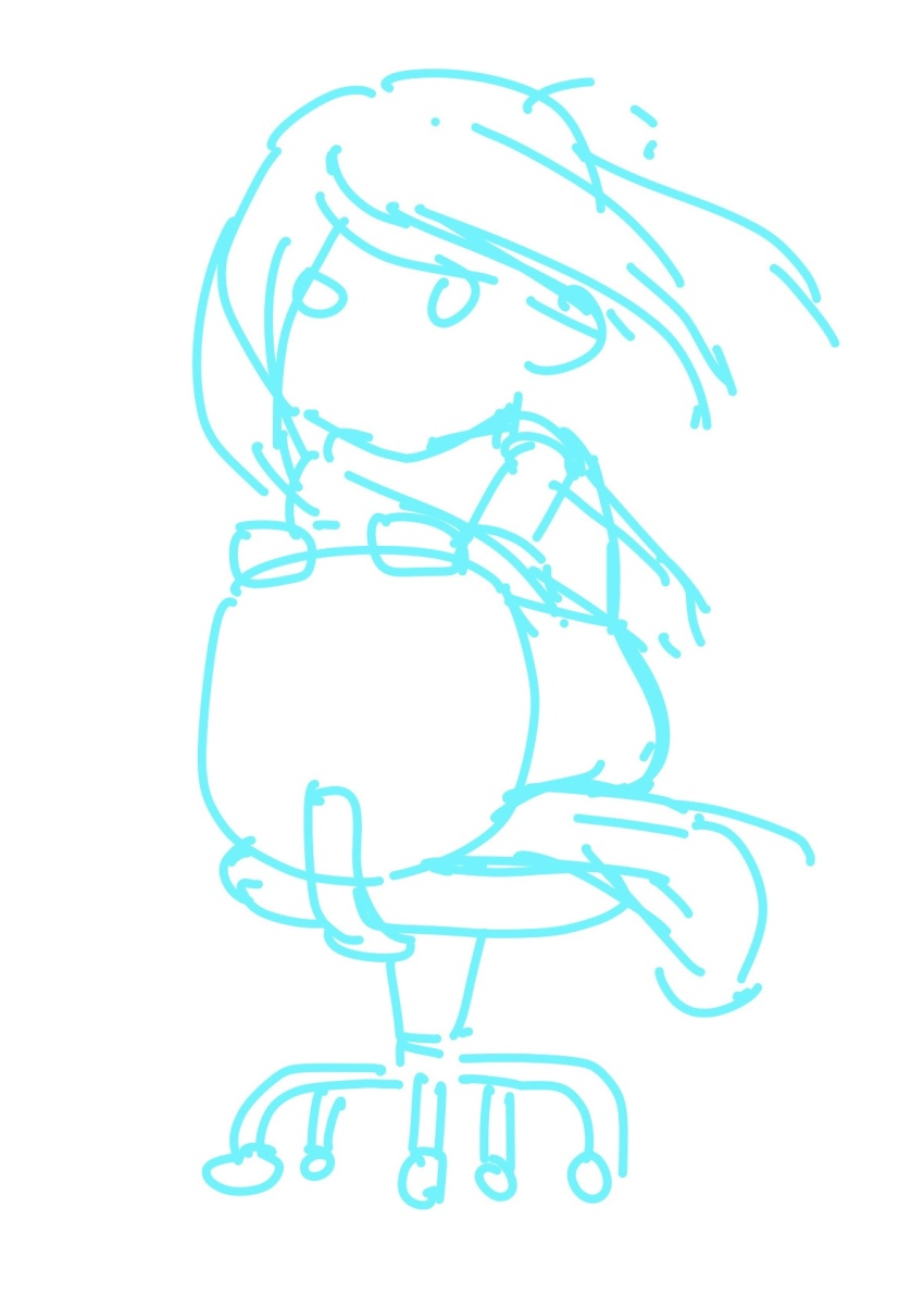 1girl, chair, fairy_(grimms_notes), g_u_g_zy, grimms_notes, highres, simple_background, sketch