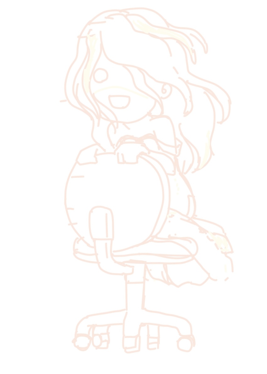 1girl, bare_shoulders, chair, chibi, fairy_(grimms_notes), full_body, g_u_g_zy, grimms_notes