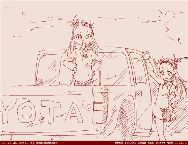 2girls, collared_shirt, ebitama_(ebitamamix), girls_und_panzer, girls_und_panzer_little_army, kashiwaba_kanako, kashiwaba_tsurugiko, long_hair