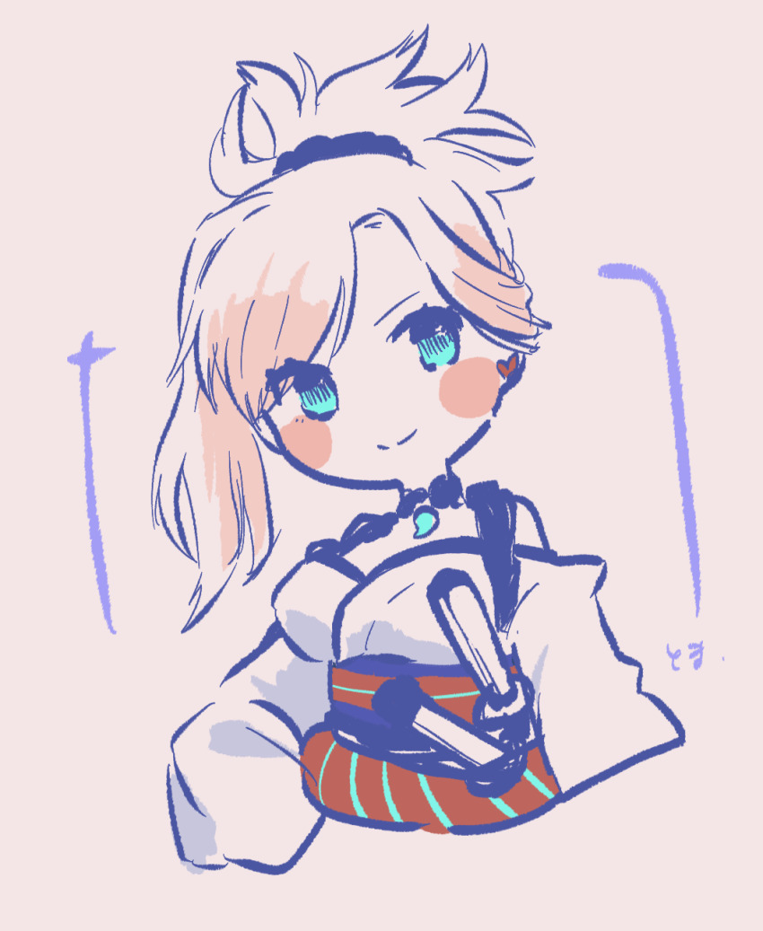 1girl, blue_eyes, blush, breasts, earrings, fate/samurai_remnant, fate_(series), highres