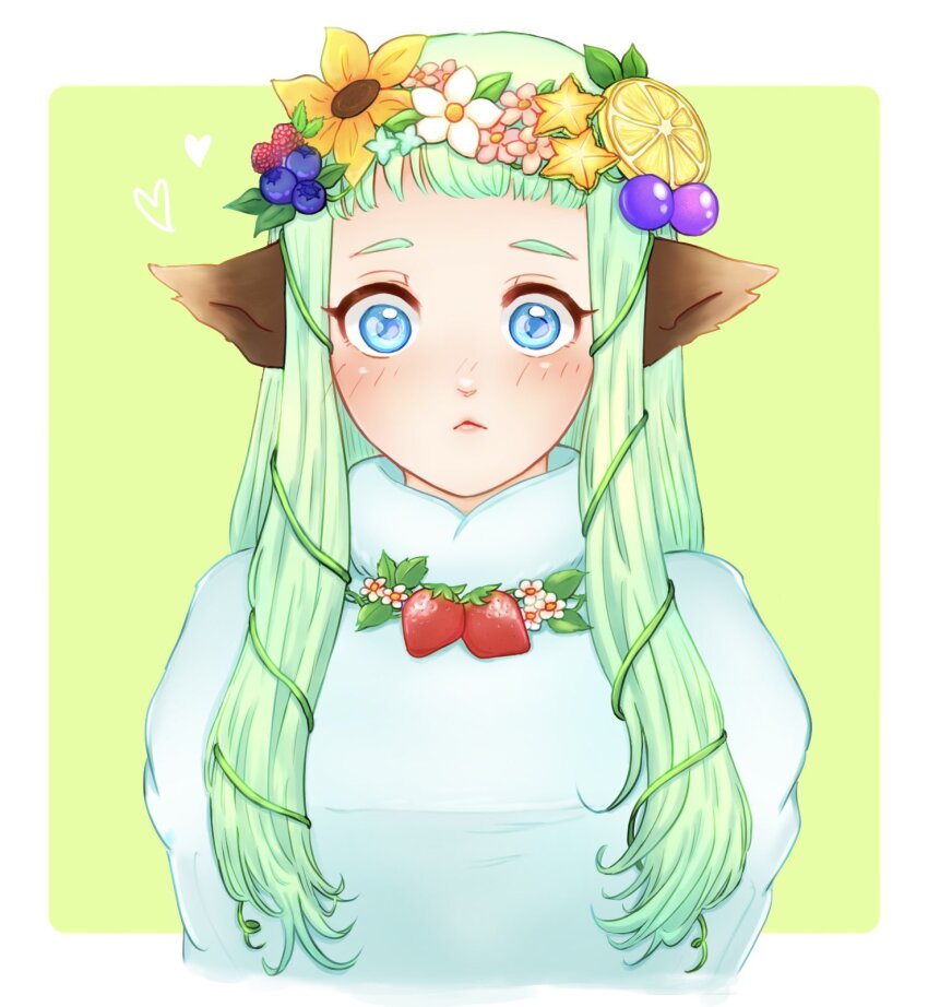 1girl, animal_ears, blue_eyes, blueberry, dress, fantasy_life, fantasy_life_i:_the_girl_who_steals_time, fantasy_life_online