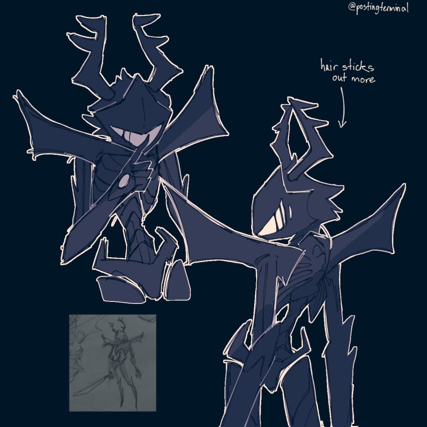 1other, antlers, apollo_(postingterminal), armor, black_armor, black_background, black_hair, deltarune