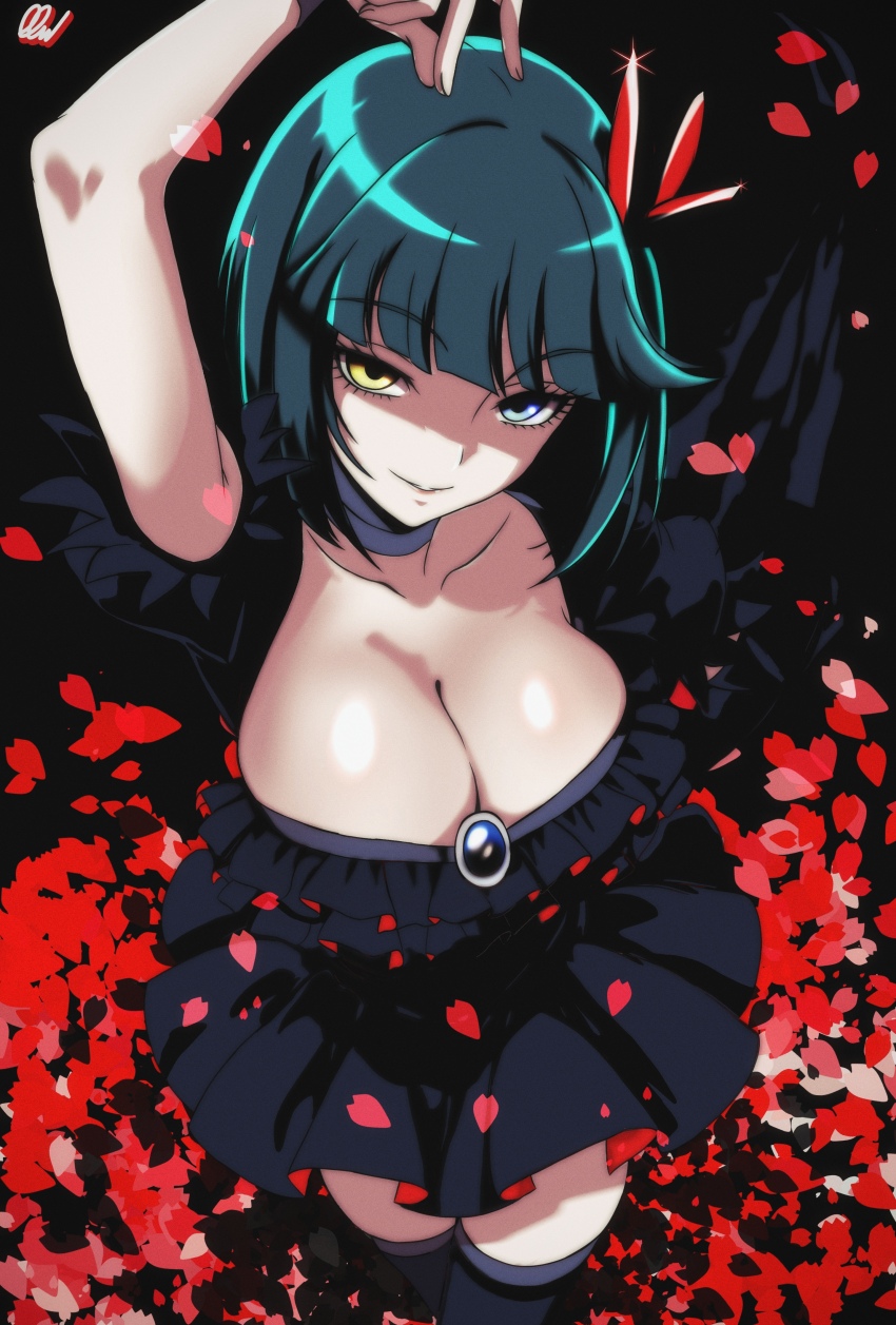 1girl, absurdres, breasts, cleavage, dark_precure, heartcatch_precure!, highres, large_breasts