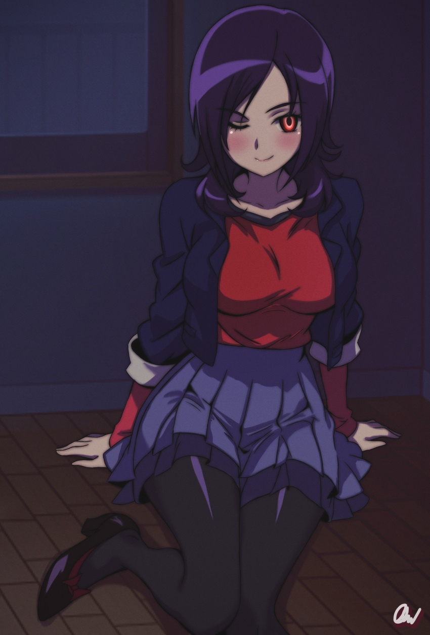 1girl, absurdres, breasts, fresh_precure!, higashi_setsuna, highres, large_breasts, mgrenjoyer