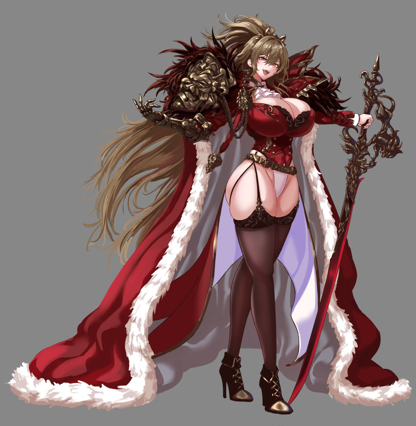 1girl, absurdres, ankle_boots, armor, ascot, azur_lane, boots, breasts