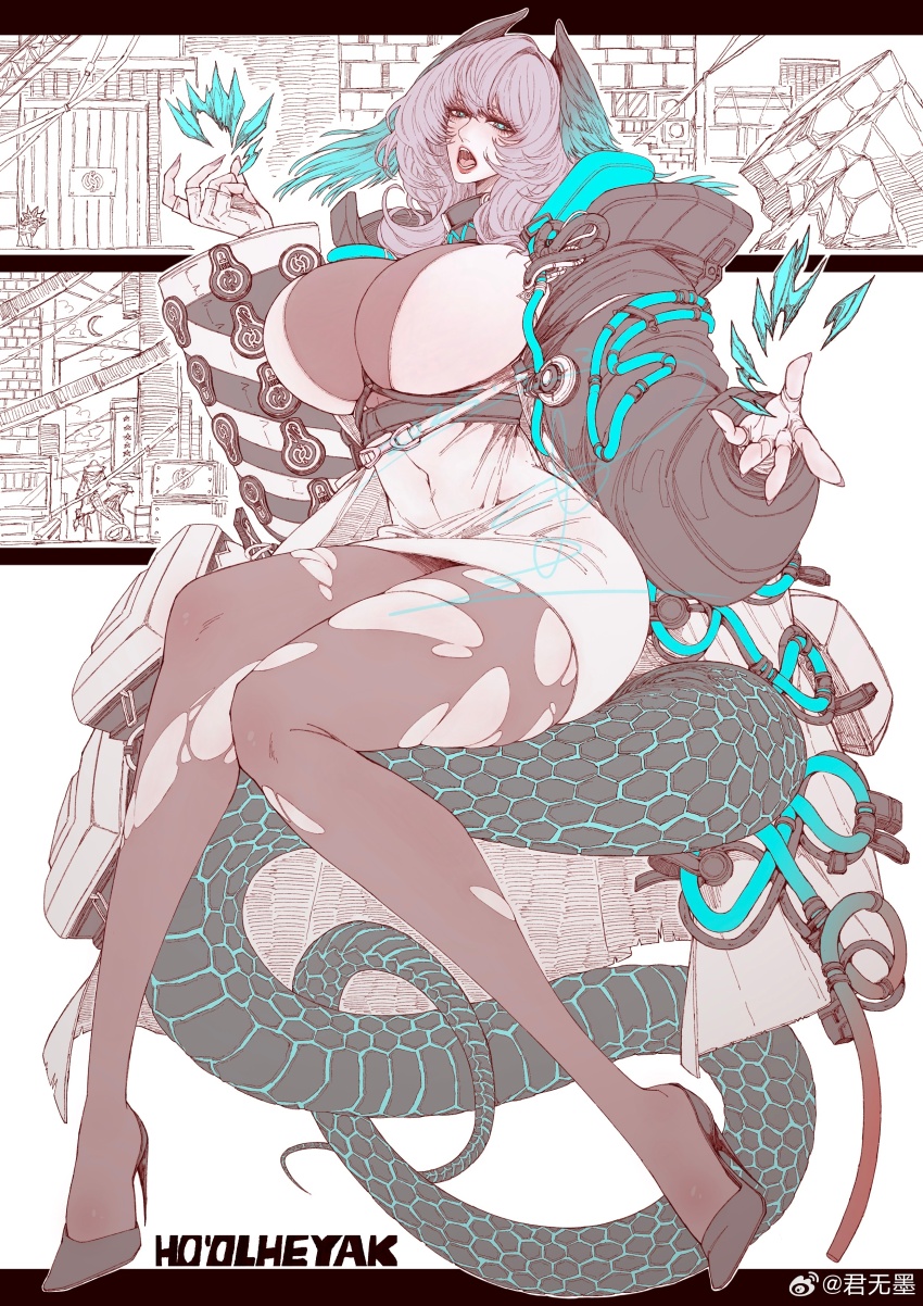 1girl, absurdly_long_tail, absurdres, aqua_eyes, aqua_feathers, aqua_wings, arknights, arm_at_side