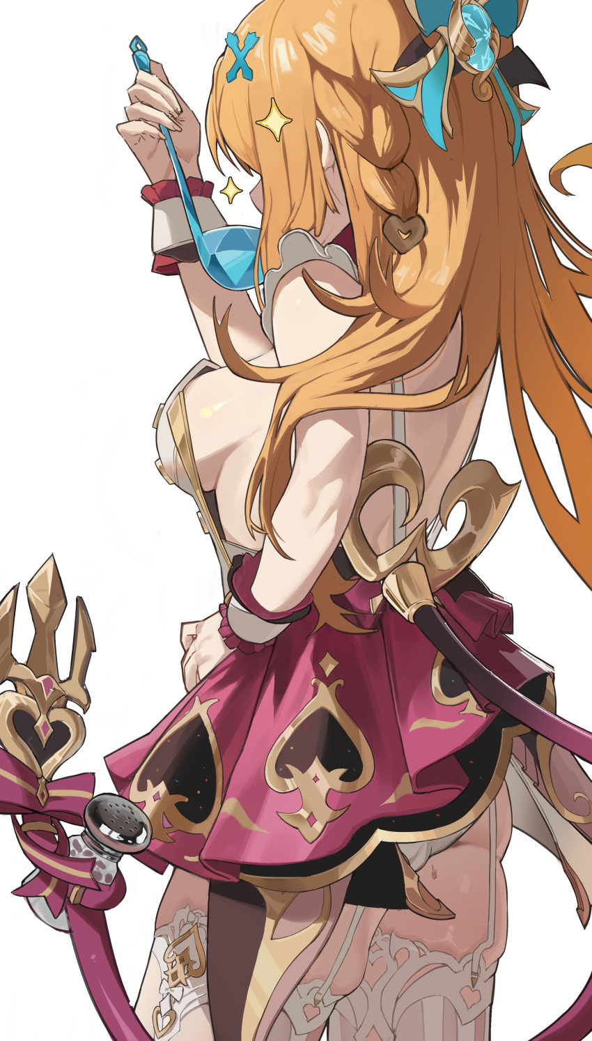 1girl, absurdres, ass, bare_shoulders, blonde_hair, breasts, cryo_(genshin_impact), curryman