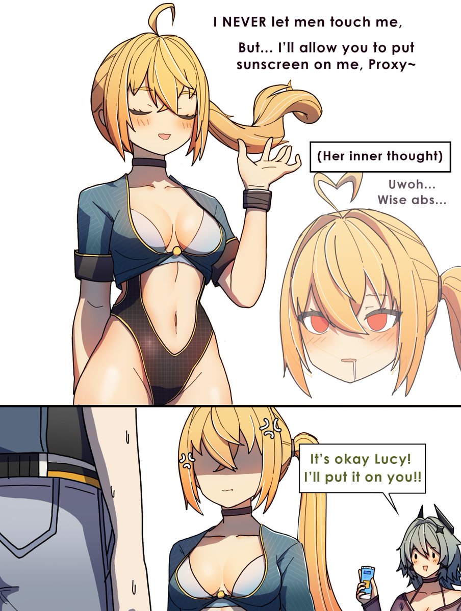 1boy, 2girls, blonde_hair, caesar_king_(zenless_zone_zero), choker, clueless, dorahdew, drooling