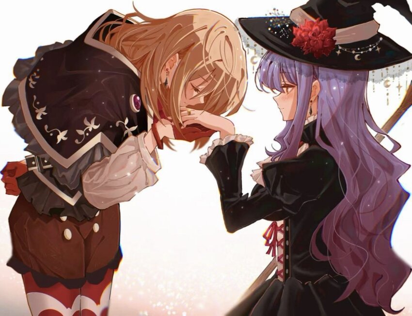 aver_(yumenokessho), bang_dream!, bang_dream!_it's_mygo!!!!!, black_corset, blonde_hair, blue_hair, brooch, closed_eyes