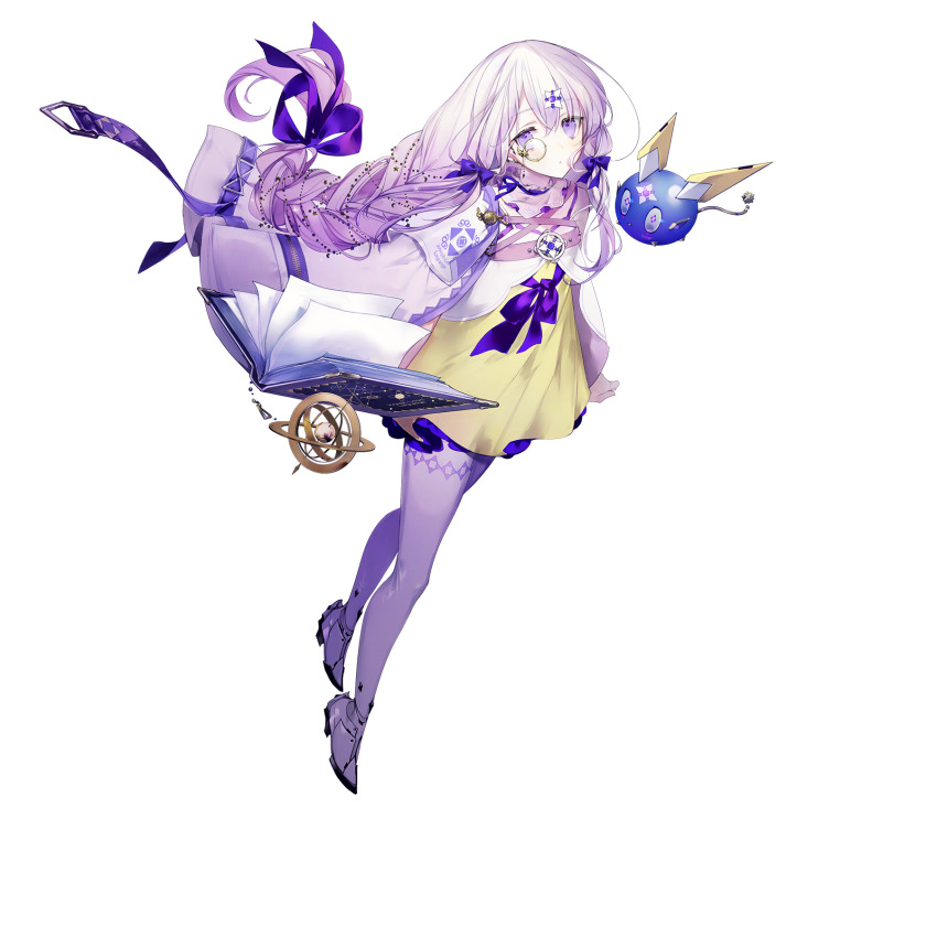 1girl, arcaea, bare_shoulders, bow, braid, charon_(arcaea), cierra_(ra-bit), collar