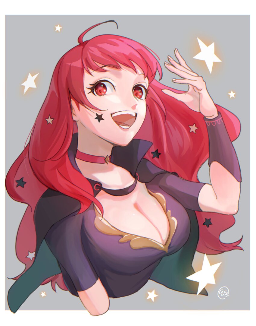 1girl, absurdres, bodysuit, breasts, choker, cleavage, facial_mark, fire_emblem