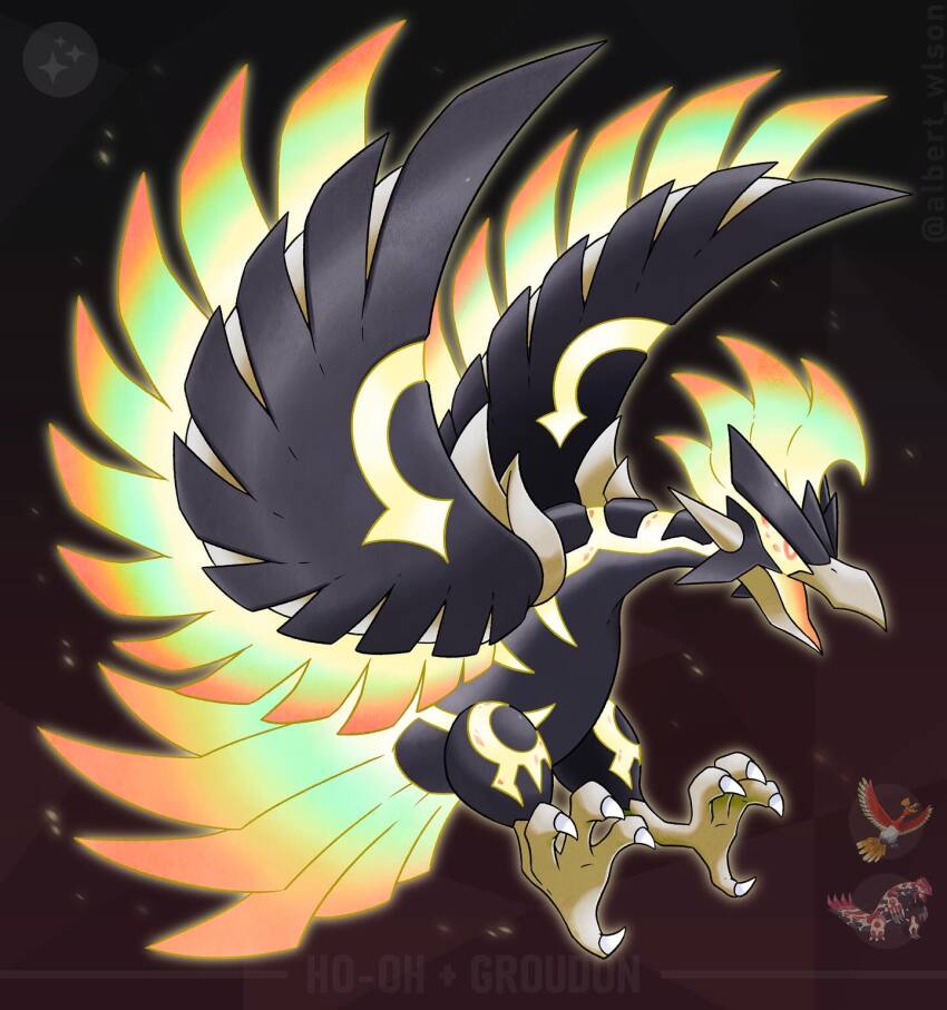 albrt-wlson, alternate_color, animal_focus, bird, character_name, commentary, embers, english_commentary