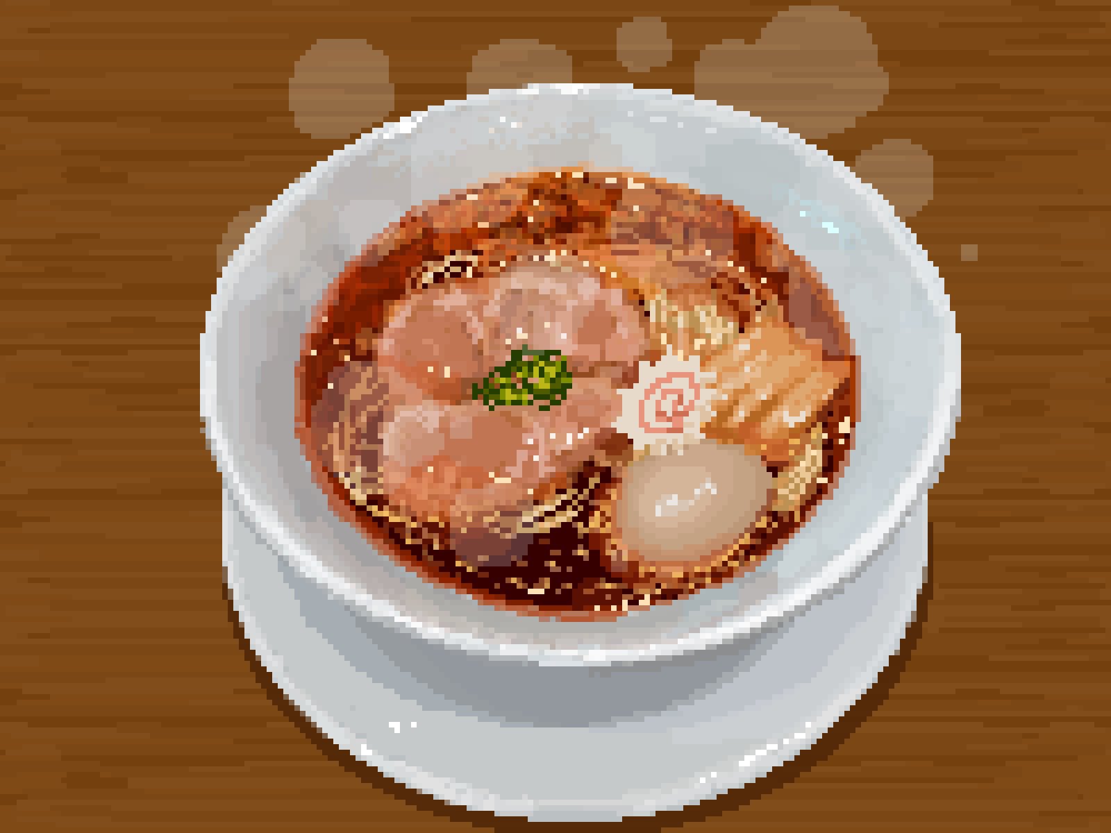 char_siu, food, food_focus, from_above, heimuer, highres, hisachan55cute, kamaboko