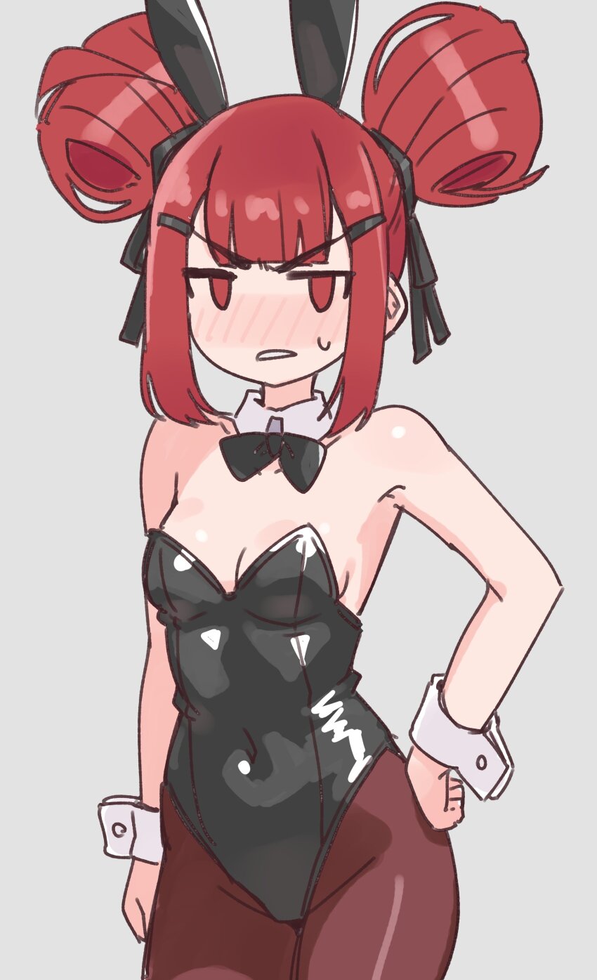 1girl, absurdres, alternate_costume, animal_ears, bare_shoulders, black_bow, black_bowtie, black_leotard