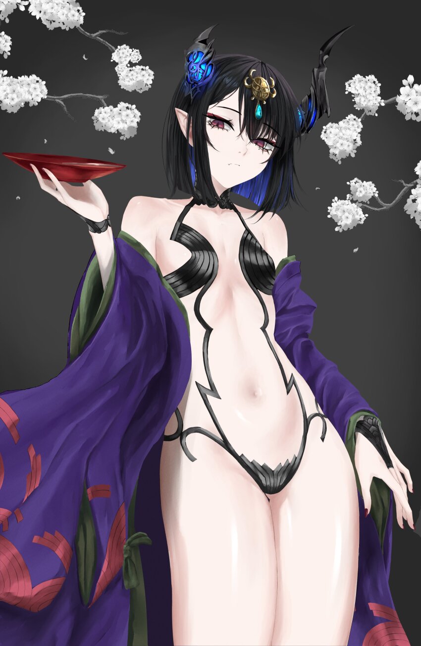 absurdres, alternate_breast_size_(smaller), bikini, black_hair, cosplay, flat_chest, highres, hololive