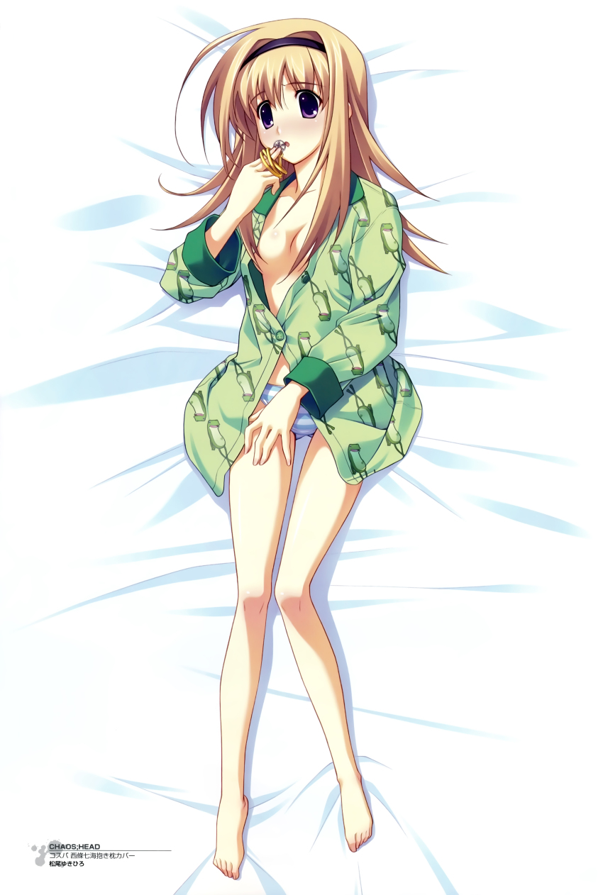 1girl, 2000s_(style), :o, absurdres, animal_print, barefoot, bed, bed_sheet