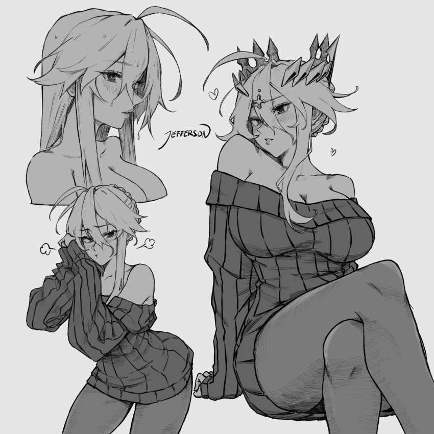 1girl, ahoge, artist_name, artoria_pendragon_(fate), artoria_pendragon_(lancer)_(fate), black_pantyhose, blonde_hair, braid